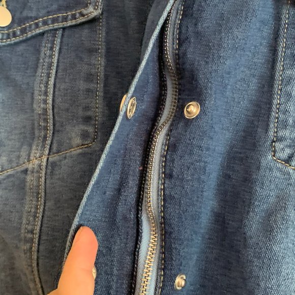 Shein Crop Denim Jacket Size 4X - Picture 4 of 6